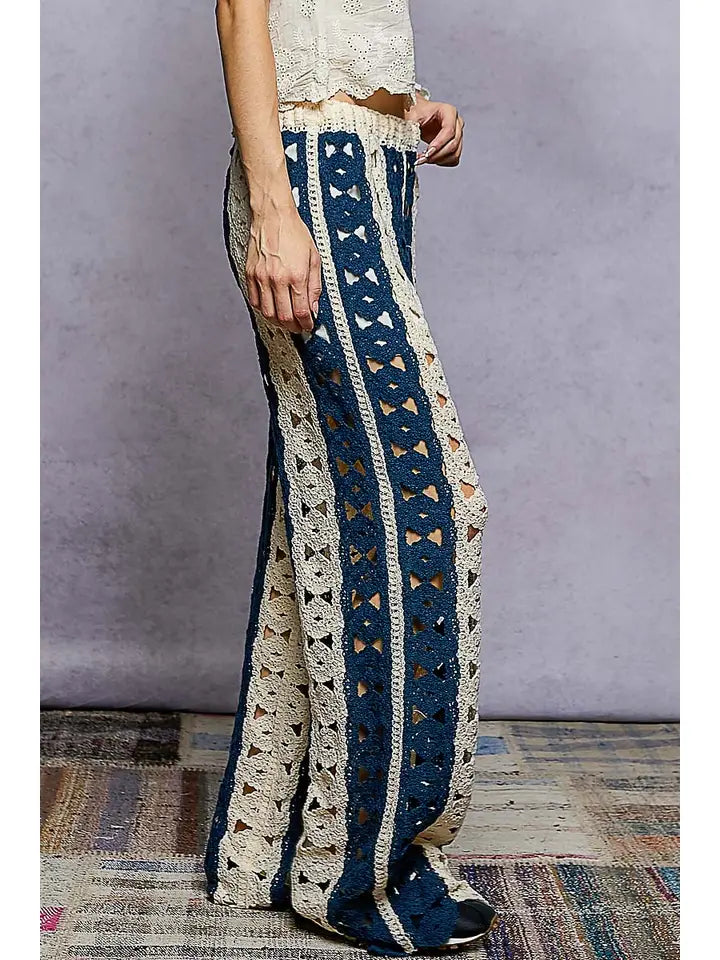 Stripe Crochet Pants