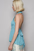 Backless Halter Sleeveless Top - Blue