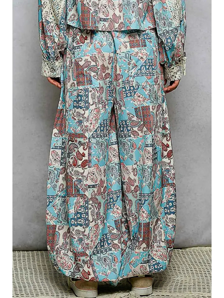 Paisley Casual Jogger Pants