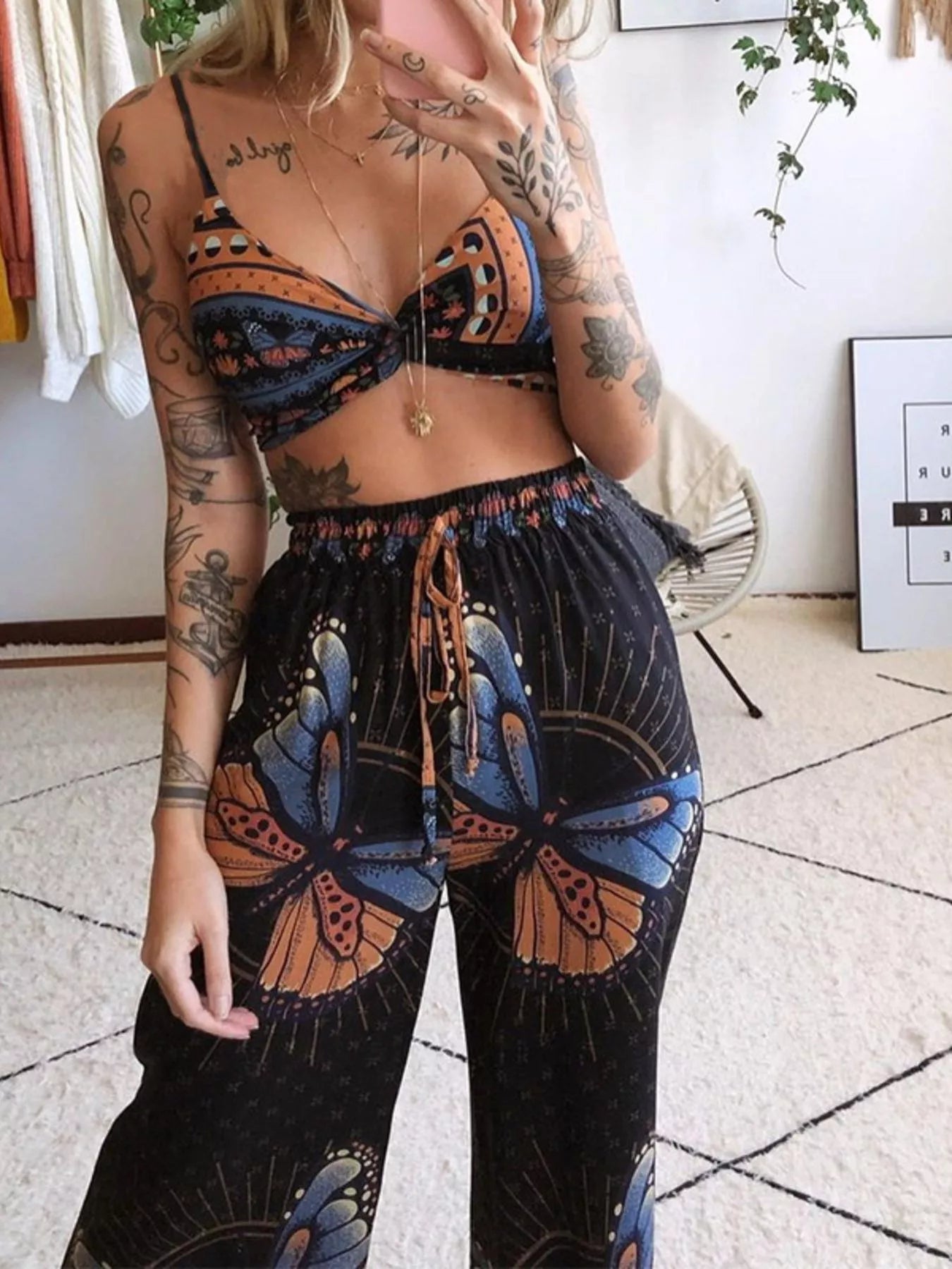Boho Butterfly Print Set