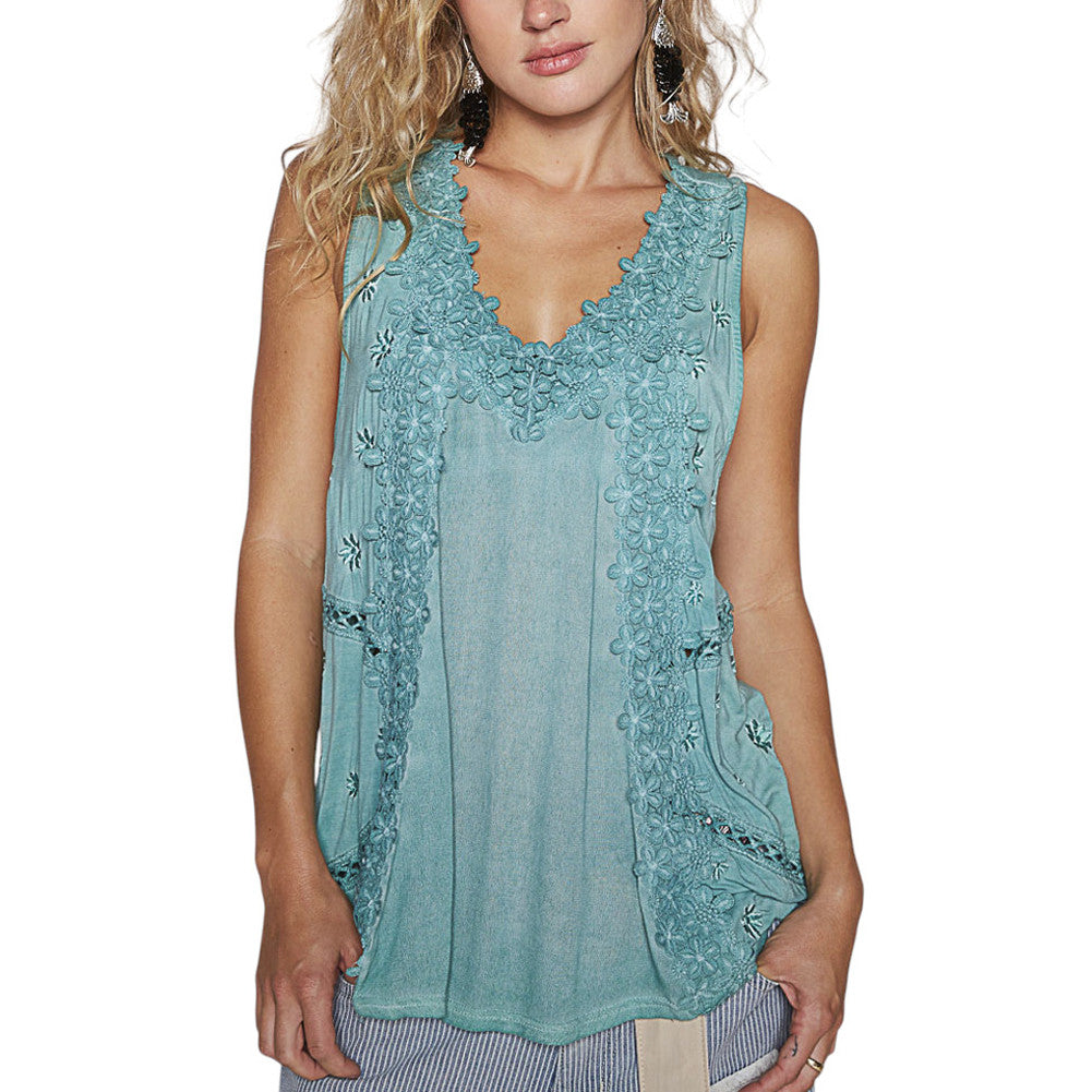 Floral Lace Sleeveless Top