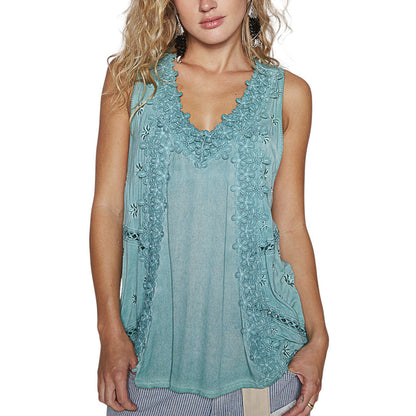 Floral Lace Sleeveless Top