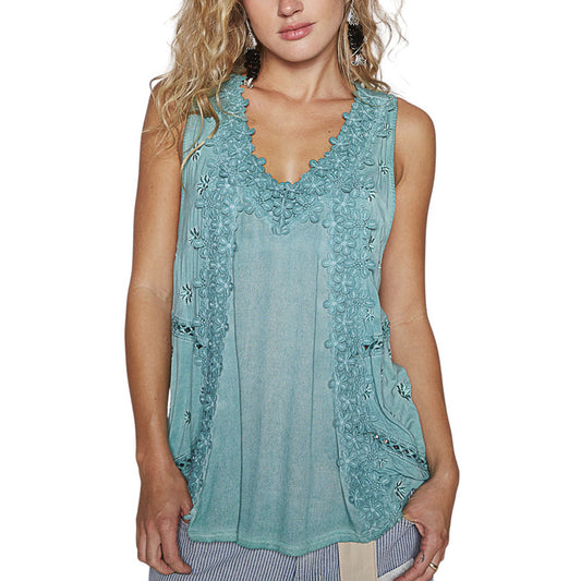 Floral Lace Sleeveless Top