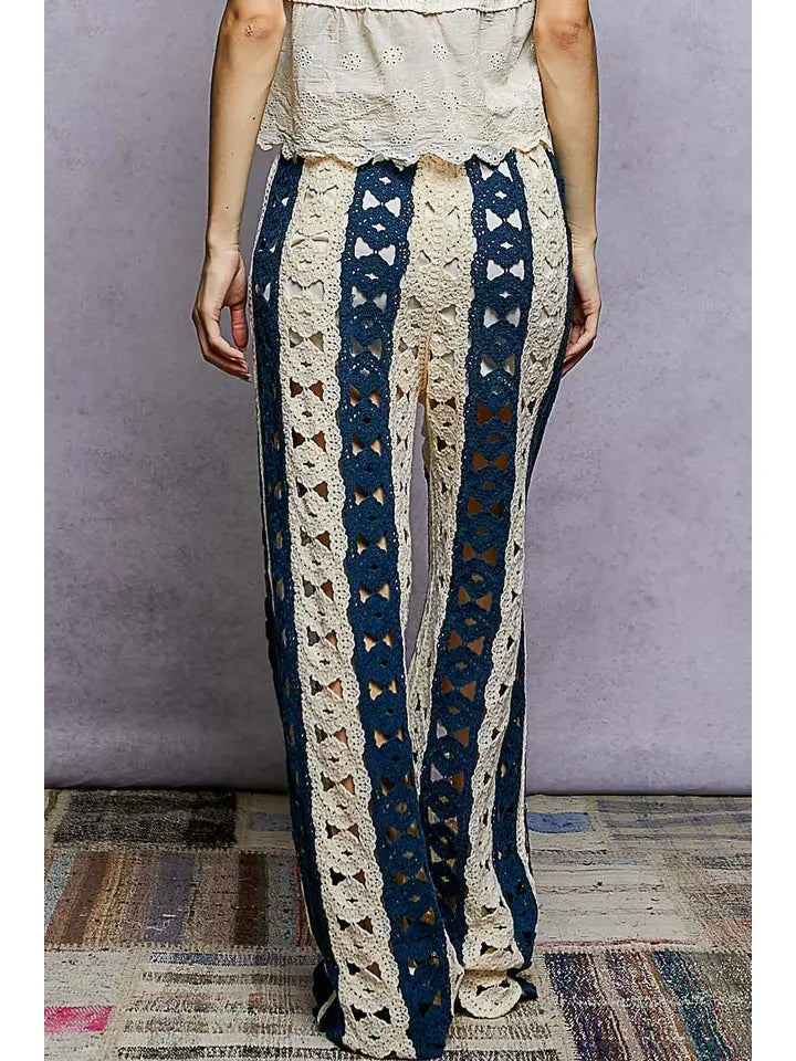 Stripe Crochet Pants