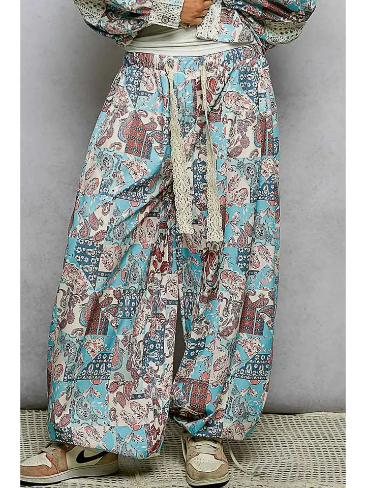 Paisley Casual Jogger Pants