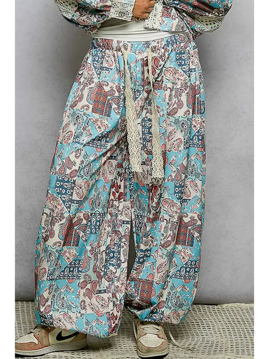 Paisley Casual Jogger Pants