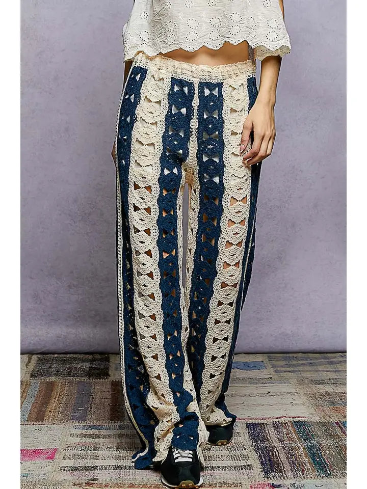 Stripe Crochet Pants