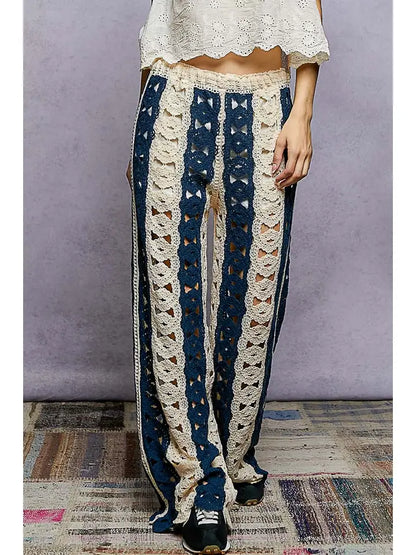 Stripe Crochet Pants