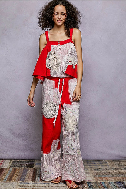 Ruby Lace Patchwork Set