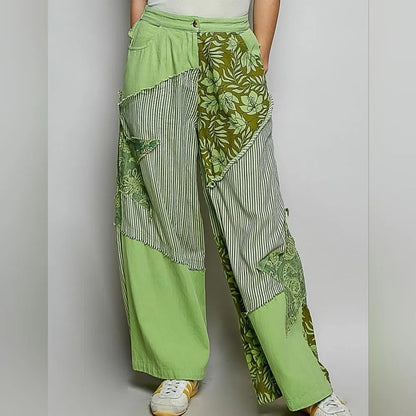 Bohemian Stripe Star Patchwork Pants